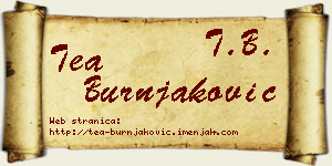 Tea Burnjaković vizit kartica
